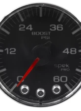 AutoMeter GAUGE; BOOST; 2 1/16in.; 60PSI; STEPPER MOTOR W/PEAK/WARN; BLK/CHRM; SPEK-PRO                                     - P304318 - Image 3