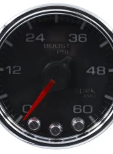 AutoMeter GAUGE; BOOST; 2 1/16in.; 60PSI; STEPPER MOTOR W/PEAK/WARN; BLK/CHRM; SPEK-PRO                                     - P30431 - Image 3