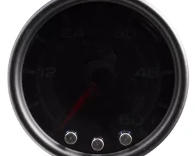 AutoMeter GAUGE; BOOST; 2 1/16in.; 60PSI; STEPPER MOTOR W/PEAK/WARN; BLK/SMOKE/BLACK; SPEK