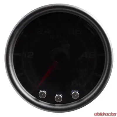 AutoMeter GAUGE; BOOST; 2 1/16in.; 60PSI; STEPPER MOTOR W/PEAK/WARN; BLK/SMOKE/BLACK; SPEK - P30452