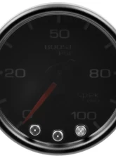 AutoMeter GAUGE; BOOST; 2 1/16in.; 100PSI; STEPPER MOTOR W/PEAK/WARN; BLK/SMOKE/BLK; SPEK                                     - P30552 - Image 3