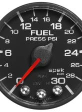 AutoMeter GAUGE; FUEL PRESS; 2 1/16in.; 30PSI; STEPPER MOTOR W/PEAK/WARN; BLK/BLK; SPEK                                     - P316328 - Image 4