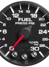 AutoMeter GAUGE; FUEL PRESS; 2 1/16in.; 30PSI; STEPPER MOTOR W/PEAK/WARN; BLK/BLK; SPEK                                     - P316328 - Image 2