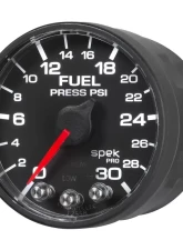 AutoMeter GAUGE; FUEL PRESS; 2 1/16in.; 30PSI; STEPPER MOTOR W/PEAK/WARN; BLK/BLK; SPEK                                     - P316328 - Image 3