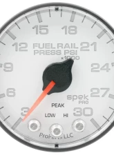 AutoMeter GAUGE; RAIL PRESS; 2 1/16in.; 30KPSI; STEPPER MOTOR W/PEAK/WARN; WHT/BLK; SPEK                                     - P321128 - Image 3