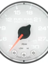 AutoMeter GAUGE; RAIL PRESS; 2 1/16in.; 30KPSI; STEPPER MOTOR W/PEAK/WARN; WHT/BLK; SPEK                                     - P321128 - Image 2