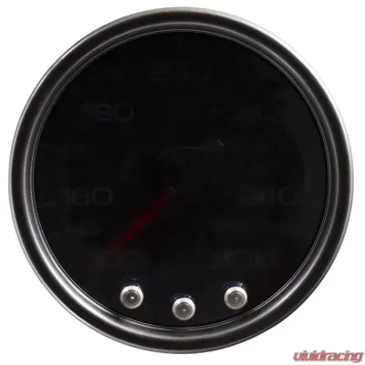AutoMeter GAUGE; OIL TEMP; 2 1/16in.; 300deg.F; STEPPER MOTOR W/PEAK/WARN; BLK/SMKE/BLK; S - P32252