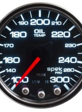 AutoMeter GAUGE; OIL TEMP; 2 1/16in.; 300deg.F; STEPPER MOTOR W/PEAK/WARN; BLK/SMKE/BLK; S                                     - P32252 - Image 2