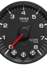AutoMeter GAUGE; TACH; 2 1/16in.; 8K RPM; W/SHIFT LIGHT/PEAK MEM; BLK/BLK; SPEK-PRO                                     - P334328 - Image 7