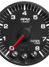 AutoMeter GAUGE; TACH; 2 1/16in.; 8K RPM; W/SHIFT LIGHT/PEAK MEM; BLK/BLK; SPEK-PRO                                     - P334328 - Image 2