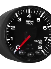AutoMeter GAUGE; TACH; 2 1/16in.; 8K RPM; W/SHIFT LIGHT/PEAK MEM; BLK/BLK; SPEK-PRO                                     - P334328 - Image 7
