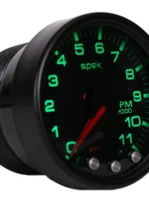 AutoMeter GAUGE; TACH; 2 1/16in.; 11K RPM; W/SHIFT LIGHT/PEAK MEM; BLK/SMKE/BLK; SPEK-PRO                                     - P33652 - Image 2