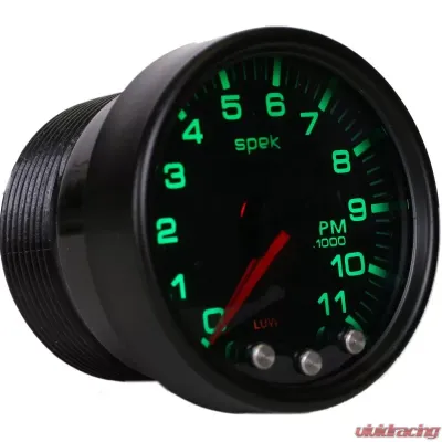 AutoMeter GAUGE; TACH; 2 1/16in.; 11K RPM; W/SHIFT LIGHT/PEAK MEM; BLK/SMKE/BLK; SPEK-PRO - P33652
