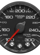 AutoMeter GAUGE; TRANS TEMP; 2 1/16in.; 300deg.F; STEPPER MOTOR W/PEAK/WRN; BLK/BLK; SPEK-                                     - P342328 - Image 7