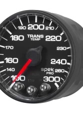 AutoMeter GAUGE; TRANS TEMP; 2 1/16in.; 300deg.F; STEPPER MOTOR W/PEAK/WRN; BLK/BLK; SPEK-                                     - P342328 - Image 3