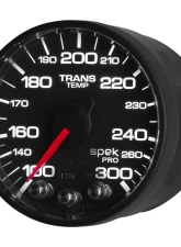 AutoMeter GAUGE; TRANS TEMP; 2 1/16in.; 300deg.F; STEPPER MOTOR W/PEAK/WRN; BLK/BLK; SPEK-                                     - P342328 - Image 4