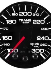 AutoMeter GAUGE; TRANS TEMP; 2 1/16in.; 300deg.F; STEPPER MOTOR W/PEAK/WRN; BLK/BLK; SPEK-                                     - P342328 - Image 5