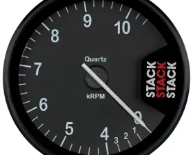 AutoMeter TACHOMETER; CLUBMAN; 80MM; BLACK; 0-4-10.5K RPM