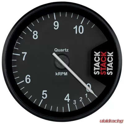 AutoMeter Tacho Clubman 80mm Blk 0410.5k RPM - ST200-04105