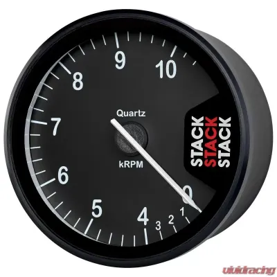 AutoMeter Tacho Clubman 80mm Blk 0410.5k RPM - ST200-04105