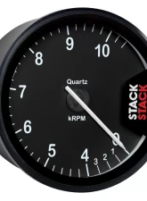 AutoMeter Tacho Clubman 80mm Blk 0410.5k RPM                                     - ST200-04105 - Image 2