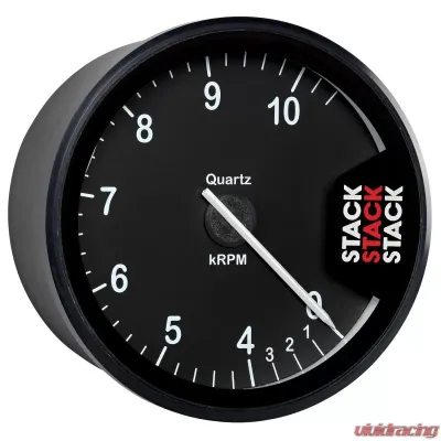 AutoMeter Tacho Clubman 80mm Blk 0410.5k RPM - ST200-04105