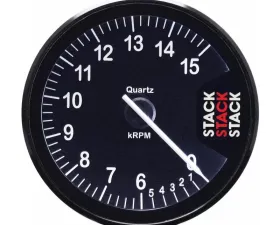 AutoMeter TACHOMETER; CLUBMAN; 80MM; BLACK; 0-6-15K RPM
