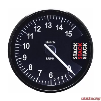 AutoMeter Tacho Clubman 80mm Black 0615k RPM - ST200-0615