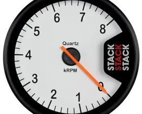 AutoMeter TACHOMETER; CLUBMAN; 80MM; WHITE; 0-8K RPM