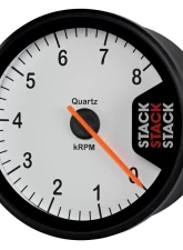 AutoMeter TACHOMETER; CLUBMAN; 80MM; WHITE; 0-8K RPM                                     - ST200-08W - Image 4