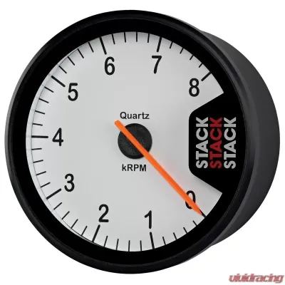 AutoMeter TACHOMETER; CLUBMAN; 80MM; WHITE; 0-8K RPM - ST200-08W