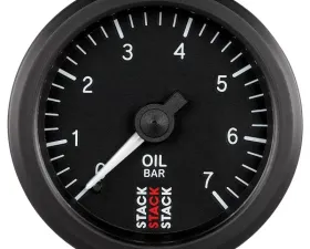 AutoMeter Gauge OilP Mech 52mm Blk 7 Bar