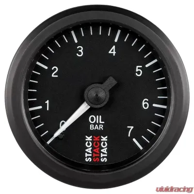 AutoMeter Gauge OilP Mech 52mm Blk 7 Bar - ST3101