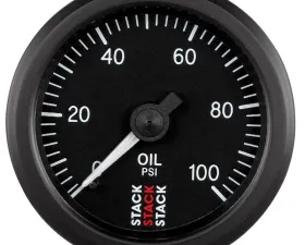 AutoMeter Gauge OilP Mech 52mm Blk 100psi