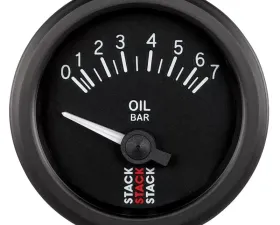 AutoMeter Gauge OilP Elec 52mm Blk 7 Bar