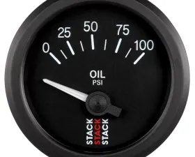 AutoMeter Gauge OilP Elec 52mm Blk 100psi