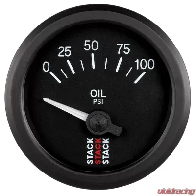 AutoMeter Gauge OilP Elec 52mm Blk 100psi - ST3202