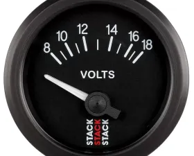 AutoMeter Gauge Volt Elec 52mm Blk 18v