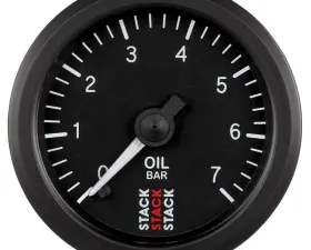 AutoMeter Gauge OilP ProStpr 52mm Blk 7 Bar