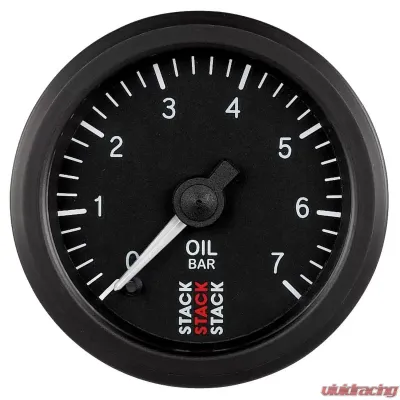 AutoMeter Gauge OilP ProStpr 52mm Blk 7 Bar - ST3301