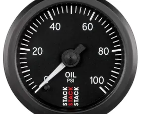 AutoMeter Gauge OilP ProStpr 52mm Blk 100psi