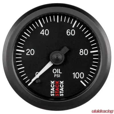 AutoMeter Gauge OilP ProStpr 52mm Blk 100psi - ST3302