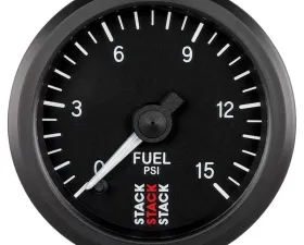 AutoMeter Gauge FuelP ProStpr 52mm Blk 15psi