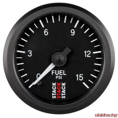 AutoMeter Gauge FuelP ProStpr 52mm Blk 15psi - ST3304