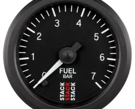 AutoMeter Gauge FuelP ProStpr 52mm Blk 7 Bar