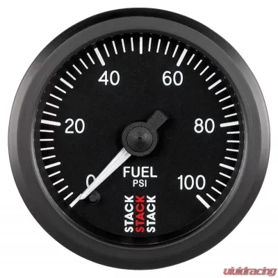 AutoMeter Gauge FuelP ProStpr 52mm Blk 100psi - ST3306