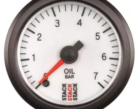 AutoMeter Gauge OilP ProStpr 52mm Wht 7 Bar