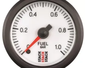 AutoMeter Gauge FuelP ProStpr 52mm Wht 1 Bar