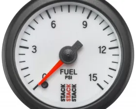 AutoMeter Gauge FuelP ProStpr 52mm Wht 15psi