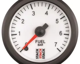 AutoMeter Gauge FuelP ProStpr 52mm Wht 7 Bar